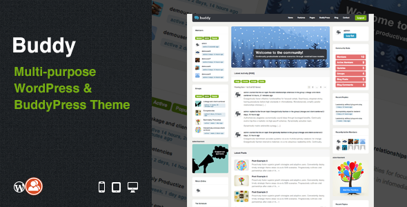 Tema Premium para BuddyPress: Multi-uso, Multi-site, Game, Portal, “Buddy”
