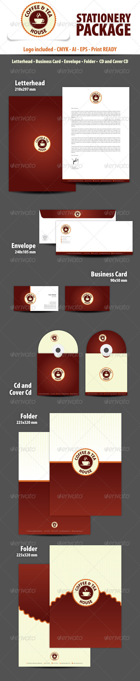 GraphicRiver Coffee and Tea House Stationery Package 3544996 GraphicRiver Coffee and Tea House Stationery Package 3544996