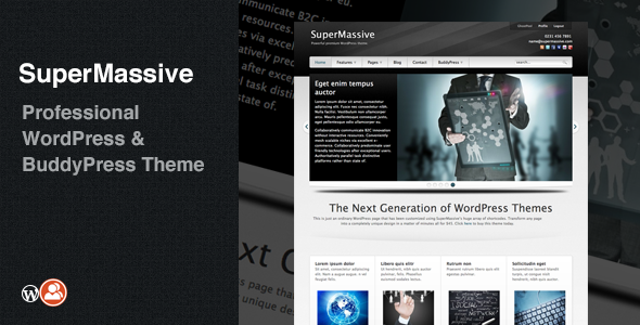 Tema Profissional Premium para WordPress e BuddyPress: Supermassive