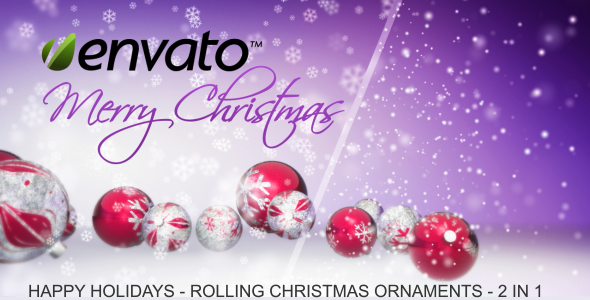VideoHive Happy Holidays Rolling Christmas Ornaments 3559176 VideoHive Happy Holidays Rolling Christmas Ornaments 3559176