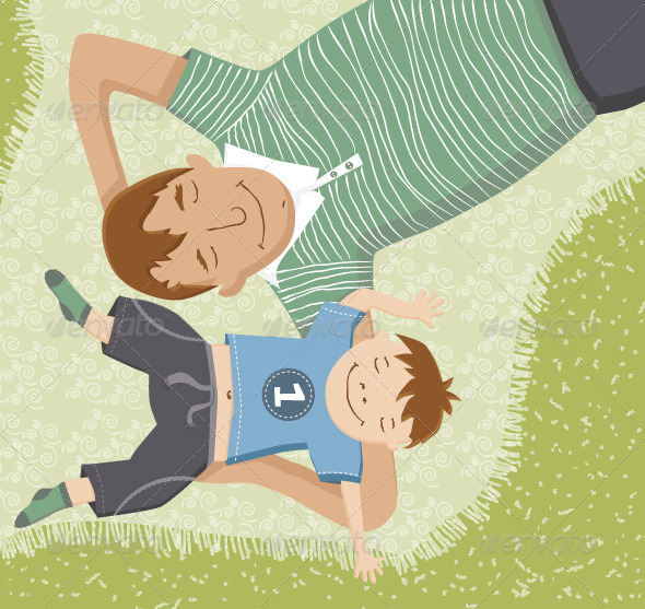 GraphicRiver Father and Son Having Fun Together 3534098 GraphicRiver Father and Son Having Fun Together 3534098