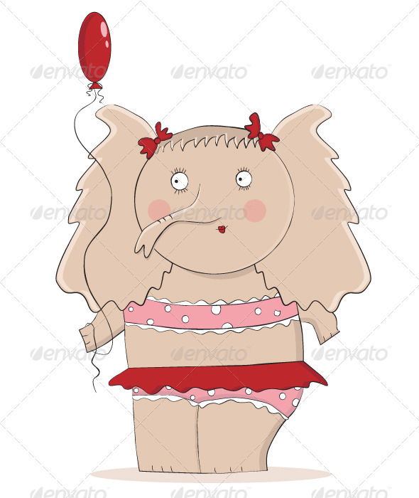 GraphicRiver Elephant Girl 3534438 GraphicRiver Elephant Girl 3534438
