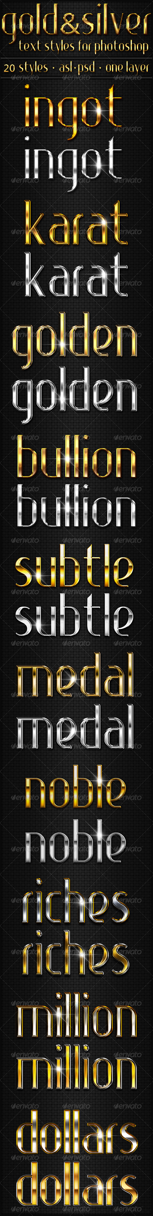 GraphicRiver Gold & Silver Text Styles 3575293 GraphicRiver Gold & Silver Text Styles 3575293