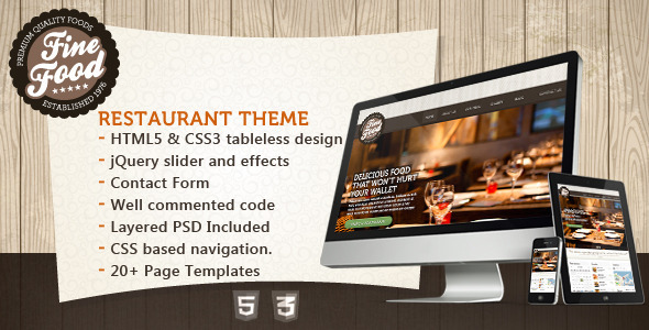 ThemeForest Fine Food Restaurant HTML5 Theme 3568317 ThemeForest Fine Food Restaurant HTML5 Theme 3568317