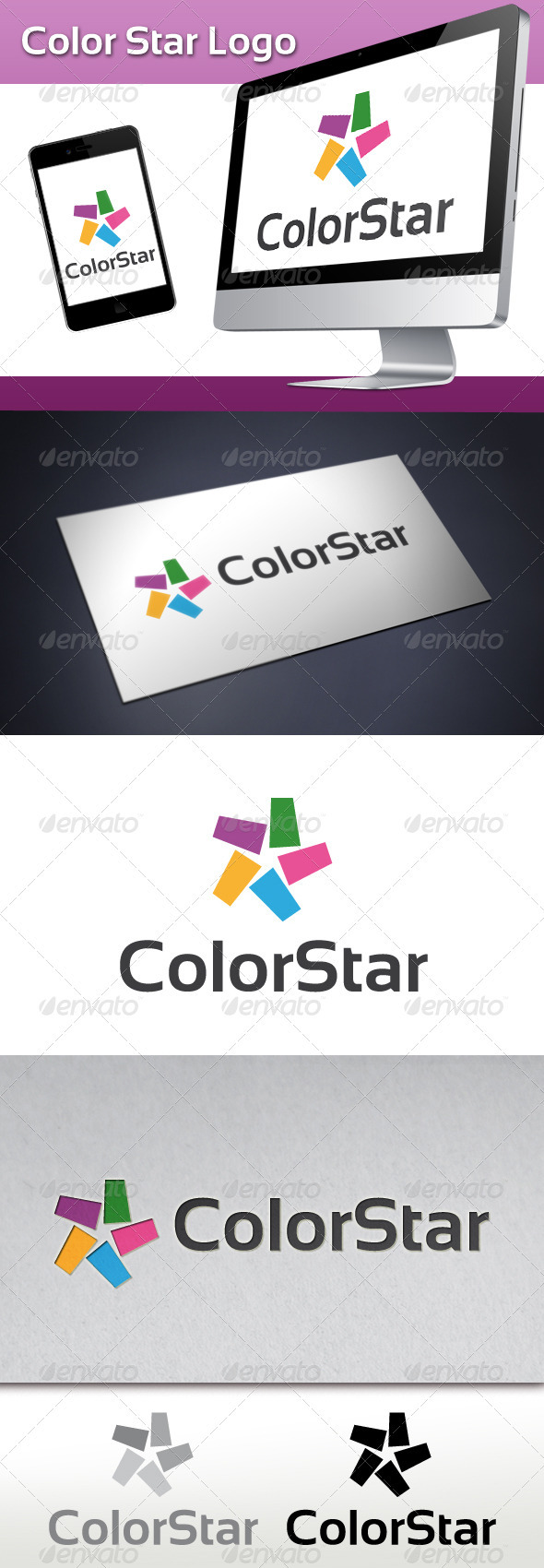 GraphicRiver Color Star Logo 3546946 GraphicRiver Color Star Logo 3546946