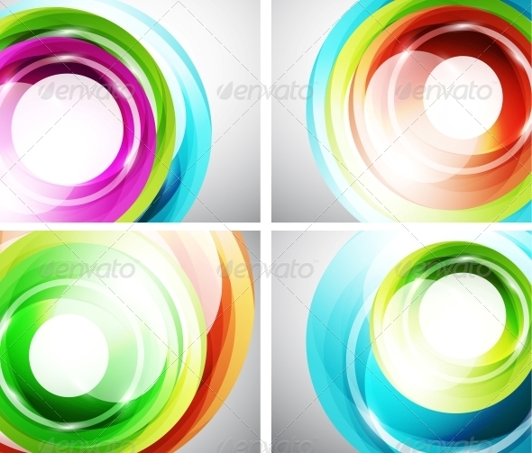 GraphicRiver Colorful Swirl Background Set 3595742