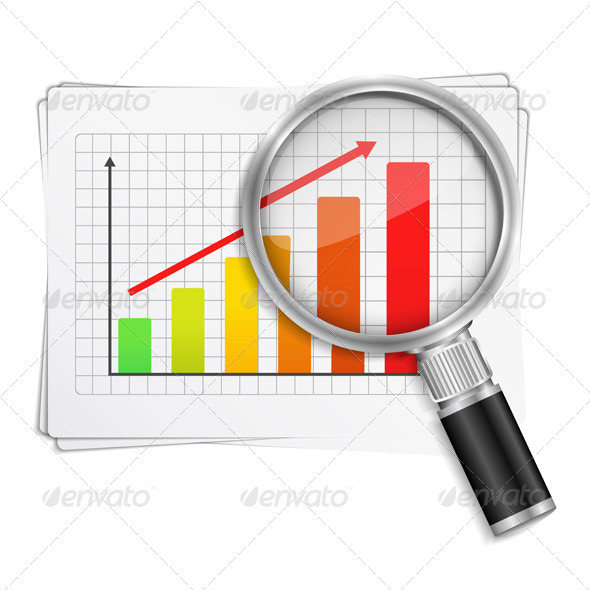 GraphicRiver Chart with Magnifying Glass 3608521 GraphicRiver Chart with Magnifying Glass 3608521