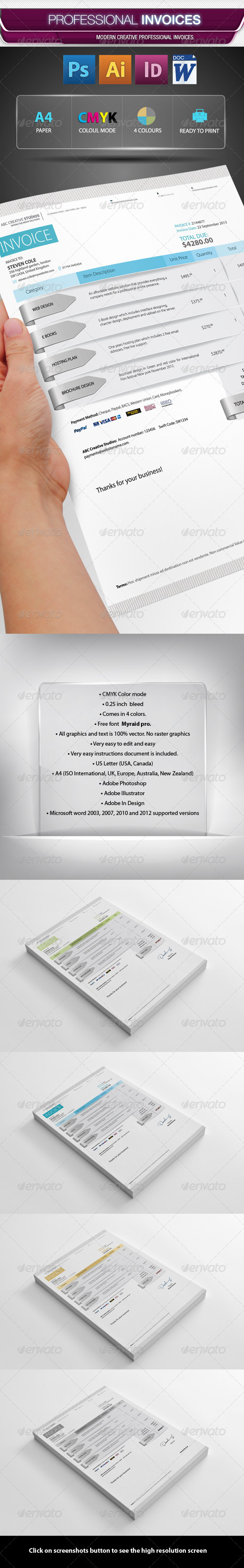 GraphicRiver Professional Invoice Pack 3616828 GraphicRiver Professional Invoice Pack 3616828