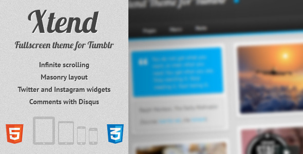 ThemeForest Xtend Fullscreen and Modern Theme for Tumblr Blogging Tumblr 3626619 ThemeForest Xtend Fullscreen and Modern Theme for Tumblr Blogging Tumblr 3626619