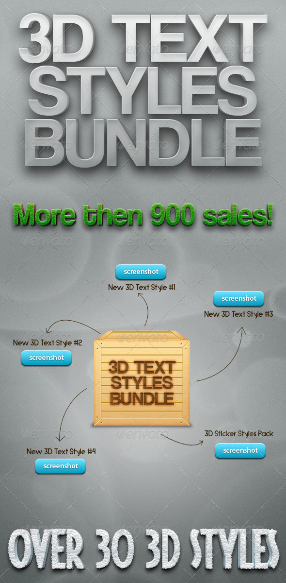 GraphicRiver 3D Text Styles Bundle 389778 GraphicRiver 3D Text Styles Bundle 389778