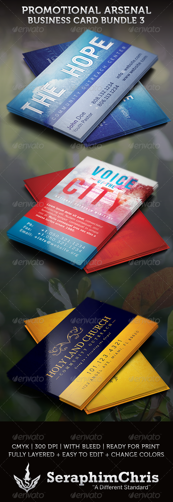 GraphicRiver Promotional Arsenal Business Card Bundle 3 3630686 GraphicRiver Promotional Arsenal Business Card Bundle 3 3630686