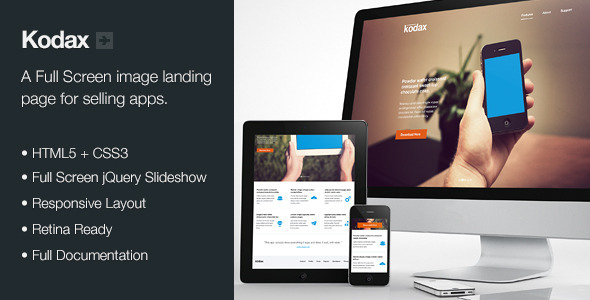 ThemeForest Kodax Full Screen Landing Page Marketing Landing Pages Creative 3634009 ThemeForest Kodax Full Screen Landing Page Marketing Landing Pages Creative 3634009