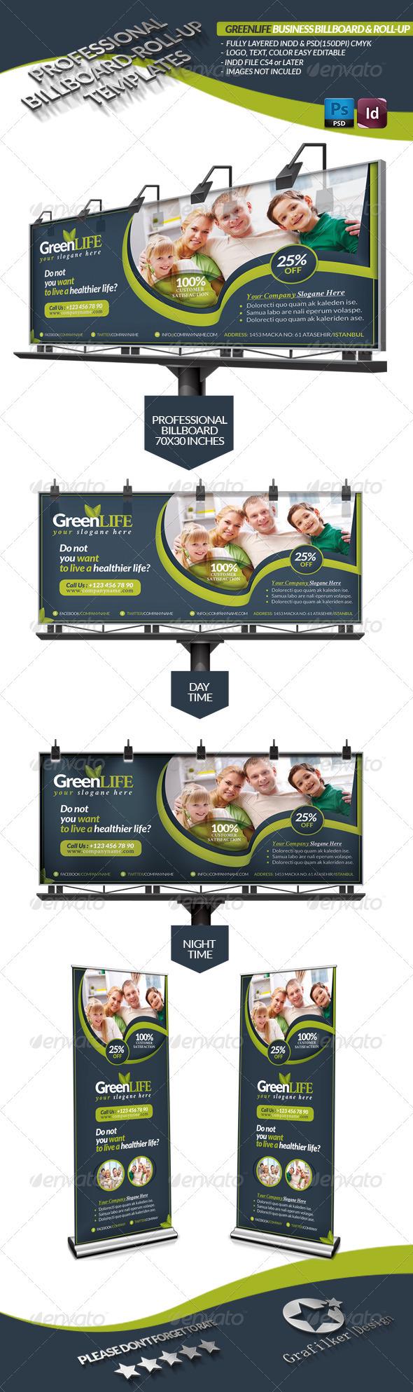 GraphicRiver Green Life Business Billboard Roll-Up 3637083 GraphicRiver Green Life Business Billboard Roll-Up 3637083