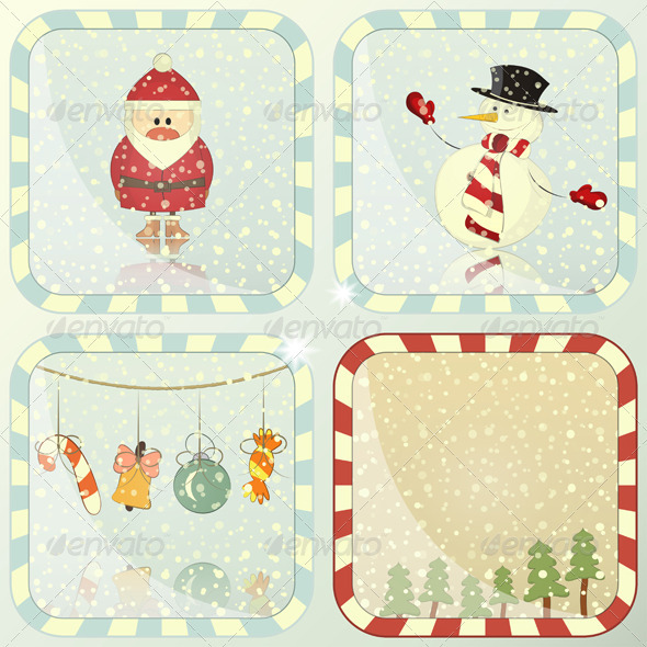 GraphicRiver Set of Christmas Cards 3637969 GraphicRiver Set of Christmas Cards 3637969