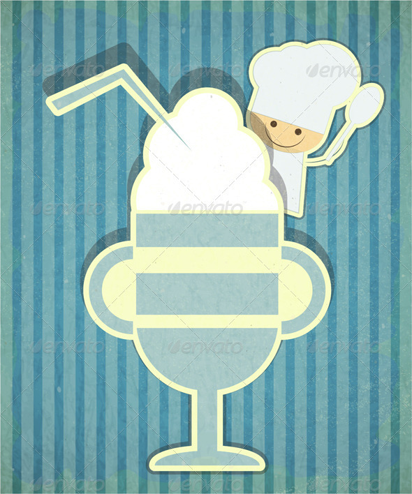 GraphicRiver Design of Dessert Menu with Chef and Ice Cream 3638135 GraphicRiver Design of Dessert Menu with Chef and Ice Cream 3638135