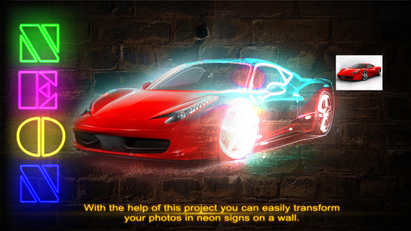 VideoHive Your pictures in neon 3612328 VideoHive Your pictures in neon 3612328