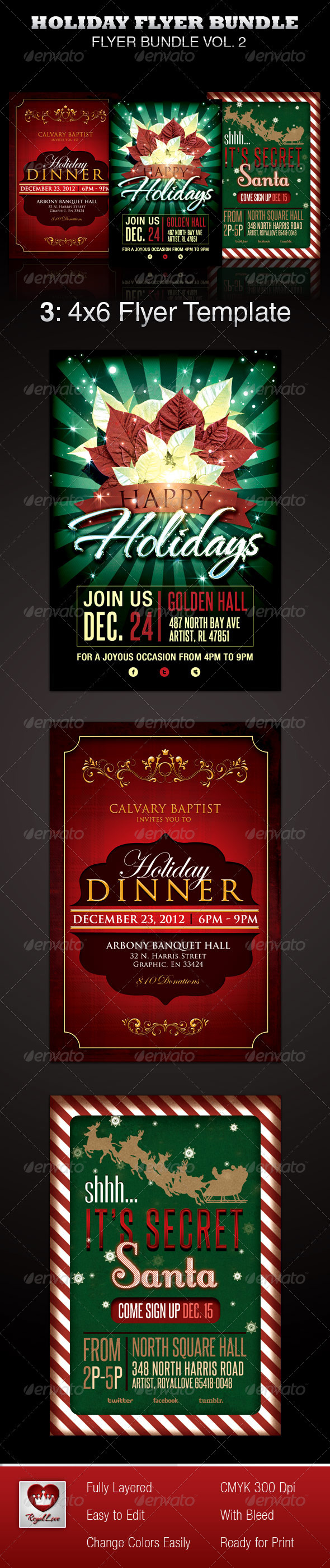 GraphicRiver Holiday Flyer Template Bundle 3655619 GraphicRiver Holiday Flyer Template Bundle 3655619