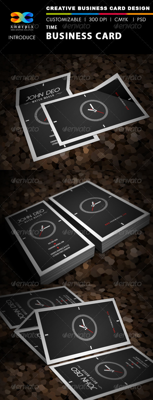 GraphicRiver Time Business Card 3656303 GraphicRiver Time Business Card 3656303