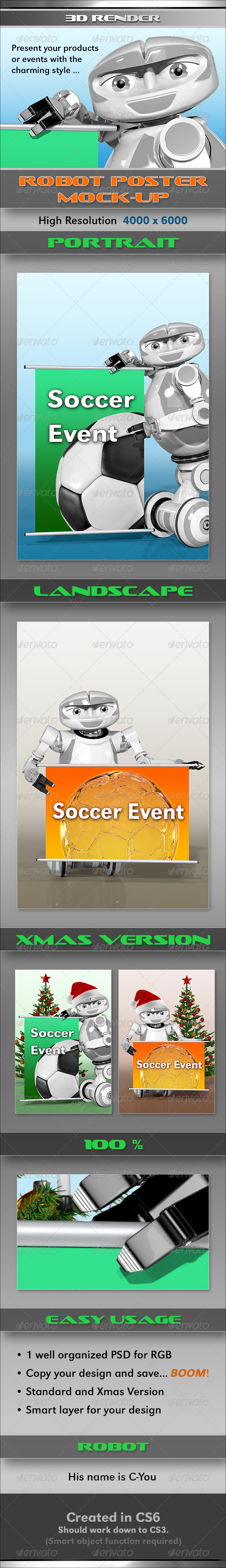 GraphicRiver Robot Poster MockUp 3656674 GraphicRiver Robot Poster MockUp 3656674