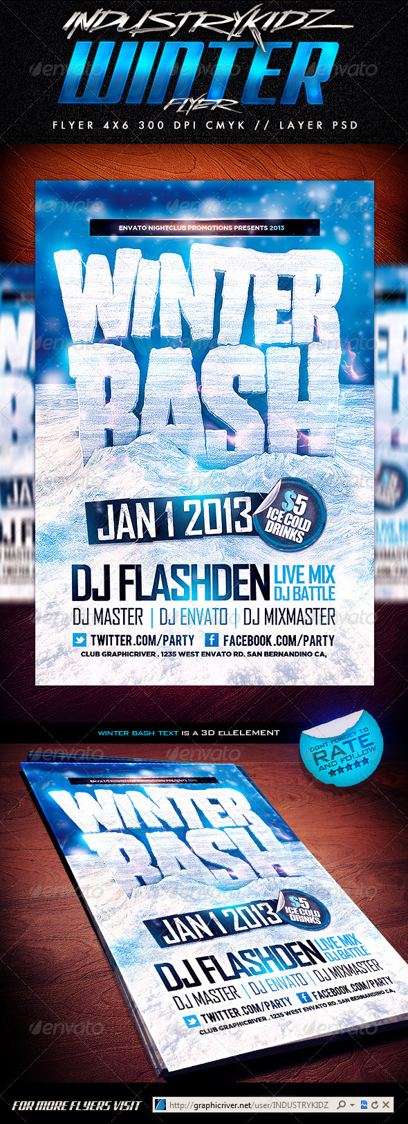 GraphicRiver Winter Bash PSD Flyer 3657429 GraphicRiver Winter Bash PSD Flyer 3657429