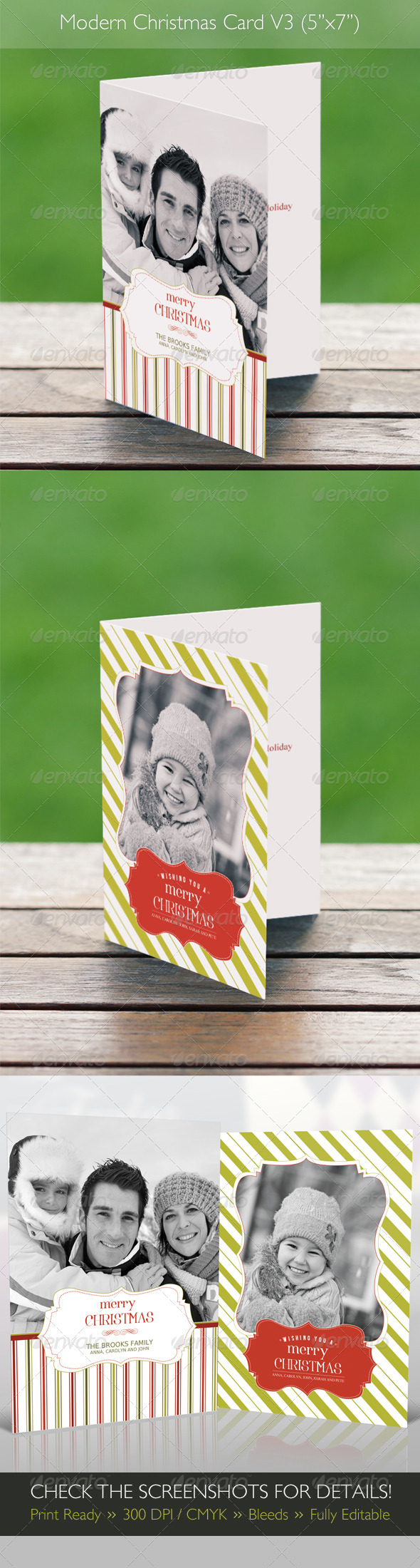 GraphicRiver Modern Christmas Card V3 2 in 1 3661126 GraphicRiver Modern Christmas Card V3 2 in 1 3661126