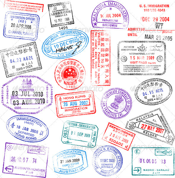 GraphicRiver High Detail Vector Passport Stamps Set 3661308 GraphicRiver High Detail Vector Passport Stamps Set 3661308