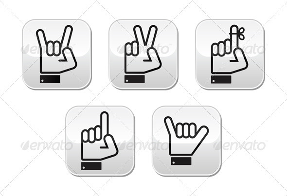 GraphicRiver Vector Hand Gestures Signals and Signs Victory 3661382 GraphicRiver Vector Hand Gestures Signals and Signs Victory 3661382
