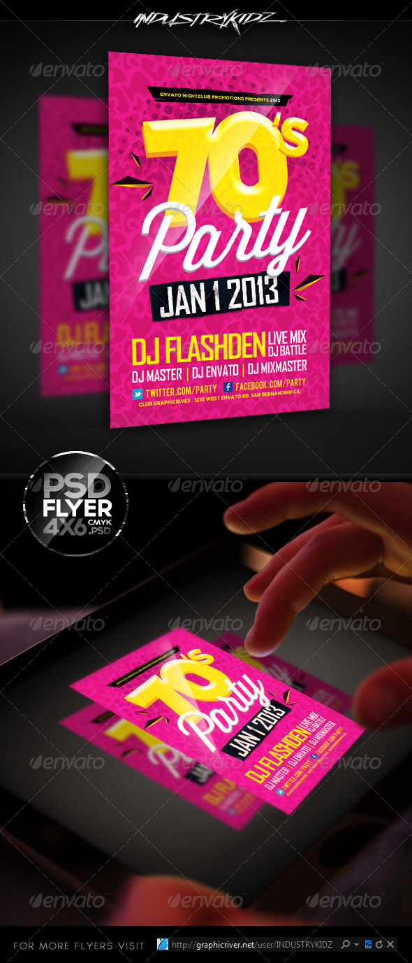 GraphicRiver Retro Theme Party Flyer Template 3684022 GraphicRiver Retro Theme Party Flyer Template 3684022