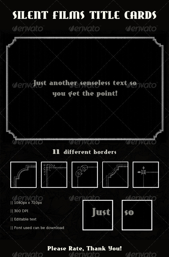 GraphicRiver Old Silent Films Title Cards Backgrounds 3688121 GraphicRiver Old Silent Films Title Cards Backgrounds 3688121