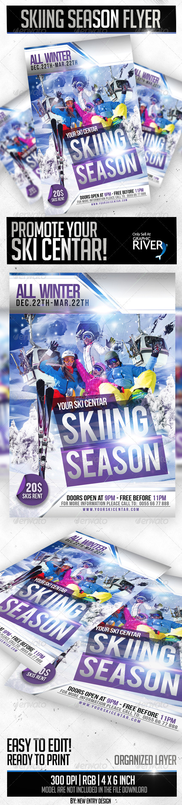 GraphicRiver Skiing Season Flyer Template 3726181 GraphicRiver Skiing Season Flyer Template 3726181