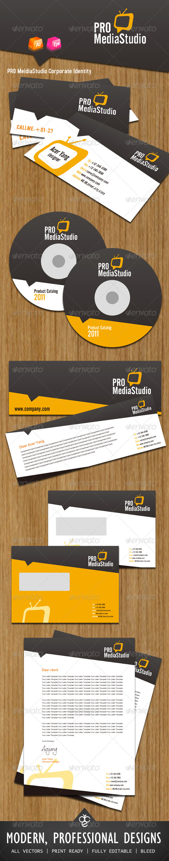 GraphicRiver PRO MeidiaStudio Corporate Identity 406107 GraphicRiver PRO MeidiaStudio Corporate Identity 406107