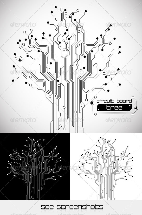 GraphicRiver Circuit Board Tree Abstract Background 407690 GraphicRiver Circuit Board Tree Abstract Background 407690