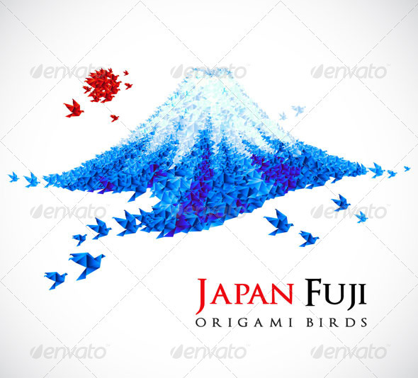 GraphicRiver Origami Fuji mount 407694 GraphicRiver Origami Fuji mount 407694