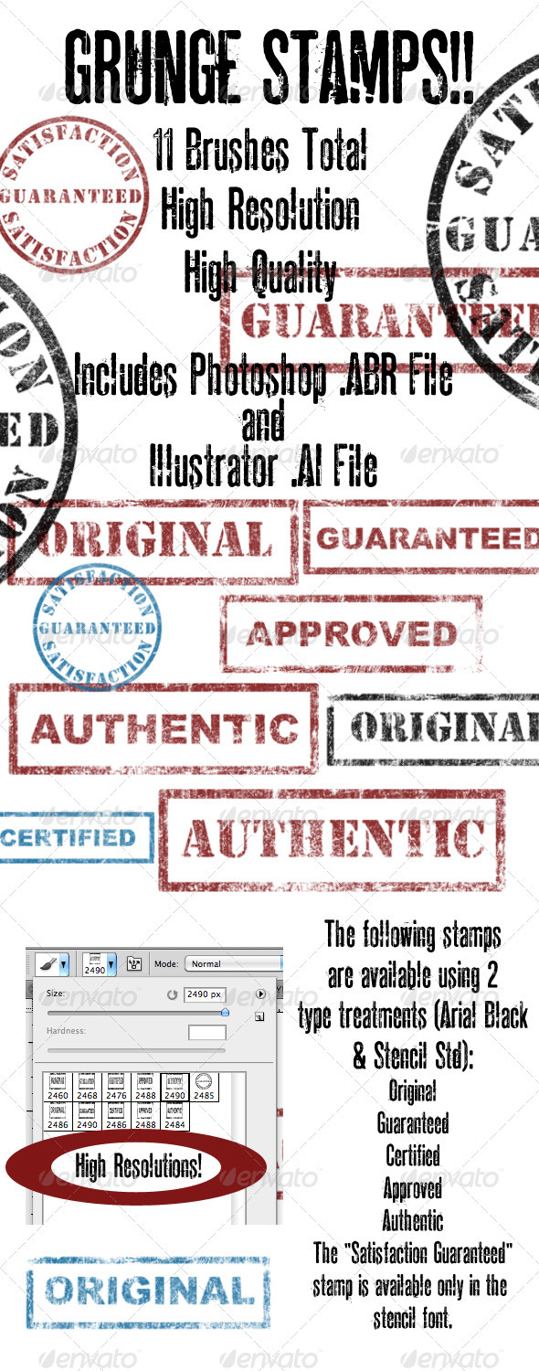 GraphicRiver Grunge Brush Vector Stamp Set 411979 GraphicRiver Grunge Brush Vector Stamp Set 411979