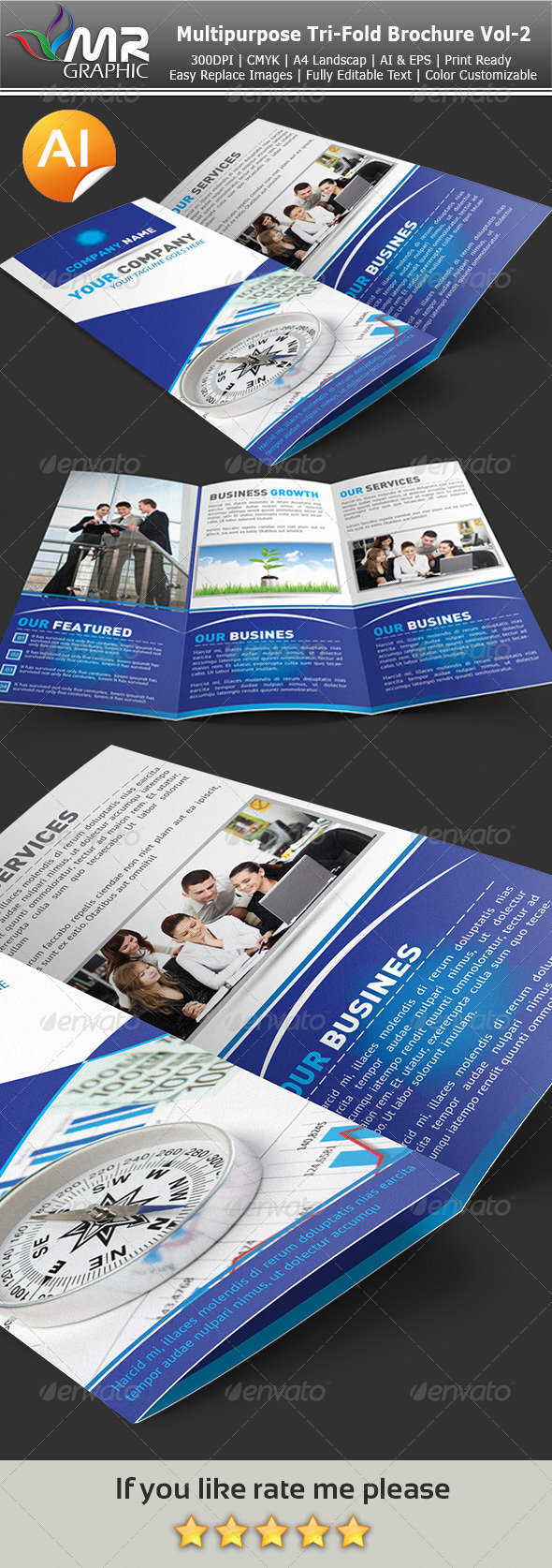 Print Template GraphicRiver  Multipurpose Tri Fold 