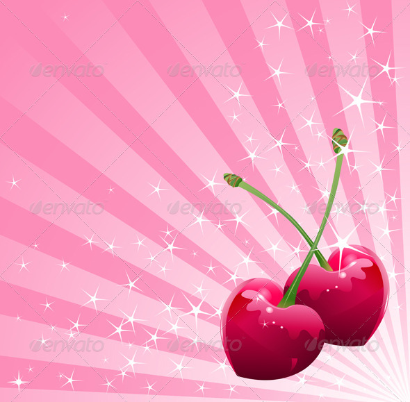GraphicRiver Love Cherry Background 3855153