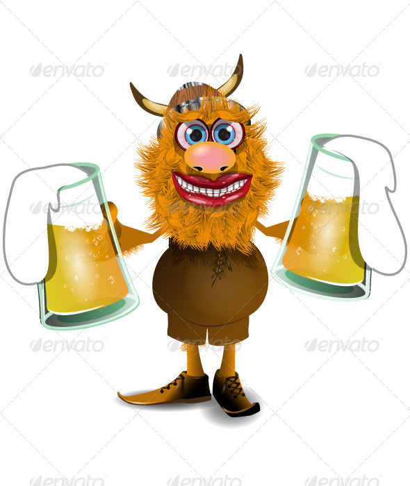 GraphicRiver viking with beer 3907955