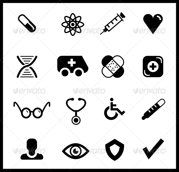 GraphicRiver Black Medical Icon Set 4006660 GraphicRiver Black Medical Icon Set 4006660