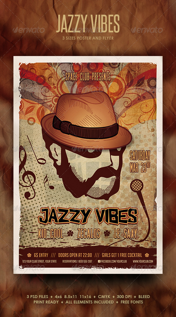 GraphicRiver Jazzy Vibes Poster and Flyer 4009293 GraphicRiver Jazzy Vibes Poster and Flyer 4009293