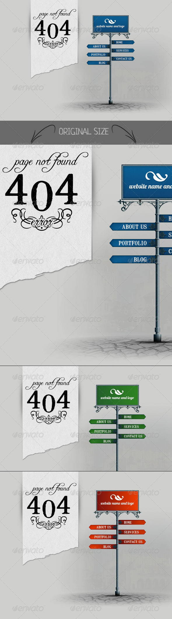 GraphicRiver 404 Signpost 4037185 GraphicRiver 404 Signpost 4037185