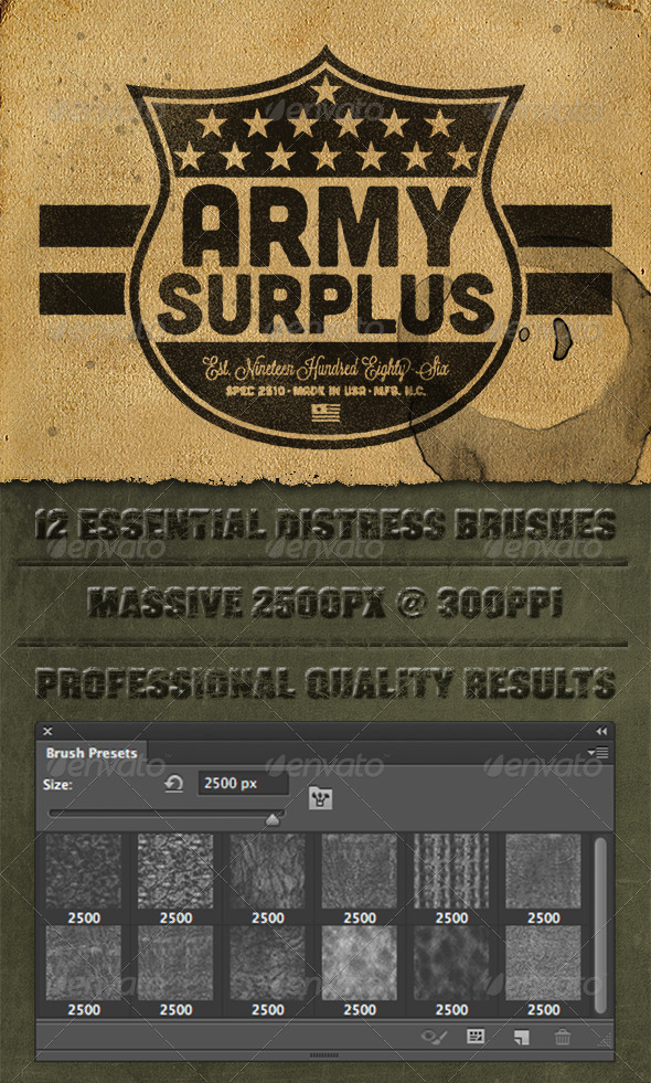 GraphicRiver 12 Photoshop Lite Distress Texture Brushes 4038498 GraphicRiver 12 Photoshop Lite Distress Texture Brushes 4038498