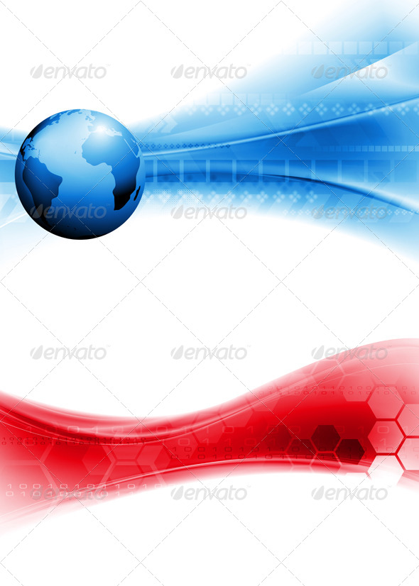 GraphicRiver Bright Vector Tech Design with Globe 4045821 GraphicRiver Bright Vector Tech Design with Globe 4045821