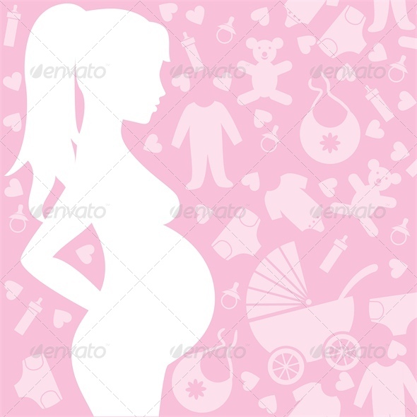 GraphicRiver Silhouette of the pregnant woman 4046072 GraphicRiver Silhouette of the pregnant woman 4046072