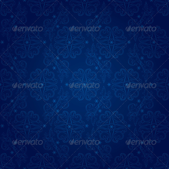 GraphicRiver Floral vintage seamless pattern on blue background 4056779 GraphicRiver Floral vintage seamless pattern on blue background 4056779