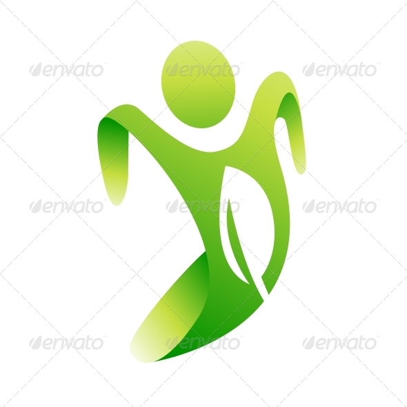 GraphicRiver Eco Man Icon 4066030 GraphicRiver Eco Man Icon 4066030