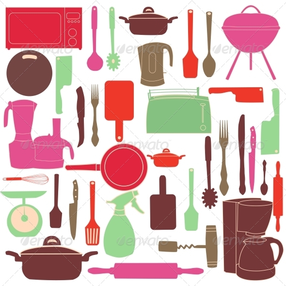 GraphicRiver Kitchen Tools for Cooking 4067330 GraphicRiver Kitchen Tools for Cooking 4067330