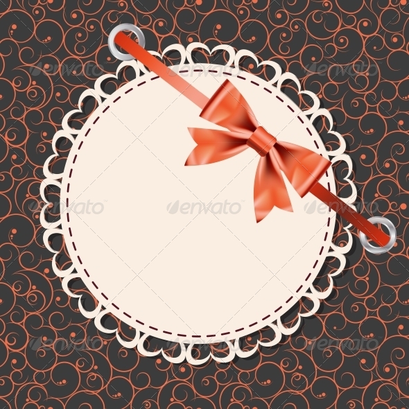 GraphicRiver Vector Greeting Card with Frame and Bow 4067420 GraphicRiver Vector Greeting Card with Frame and Bow 4067420