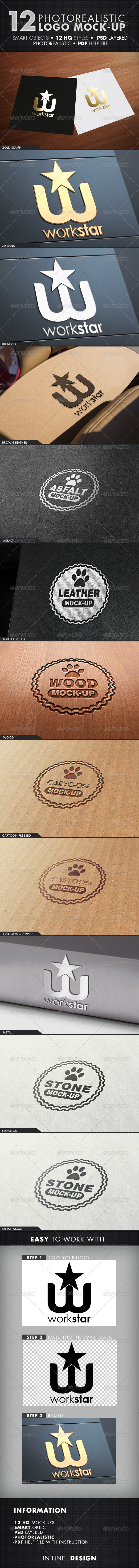 GraphicRiver 12 Photorealistic Logo Mock-Up Set.1 4068712 GraphicRiver 12 Photorealistic Logo Mock-Up Set.1 4068712