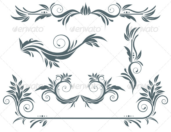 GraphicRiver Floral Decorative Elements 4077491 GraphicRiver Floral Decorative Elements 4077491