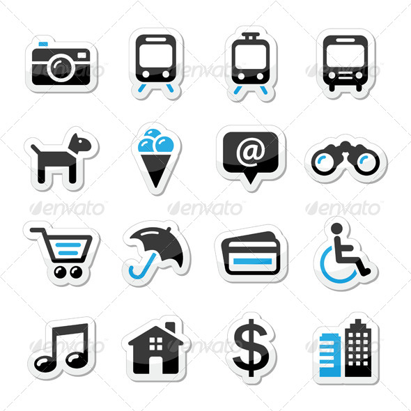 GraphicRiver Travel Tourism and Transport Icons Set Vector 4081531 GraphicRiver Travel Tourism and Transport Icons Set Vector 4081531